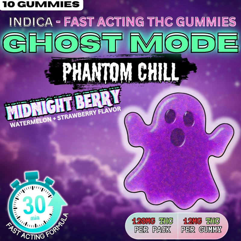 GHOST MODE – Phantom Chill THC Gummies | 120mg THC