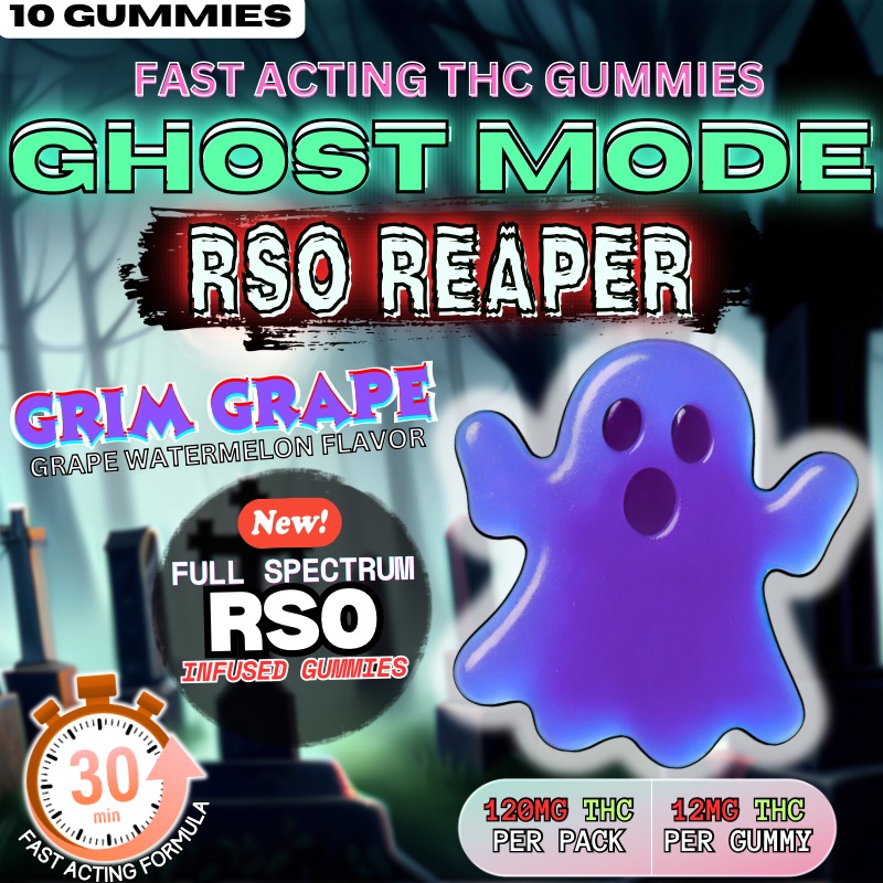 GHOST MODE – RSO Reaper (Full Spectrum RSO) THC Gummies | 120mg THC