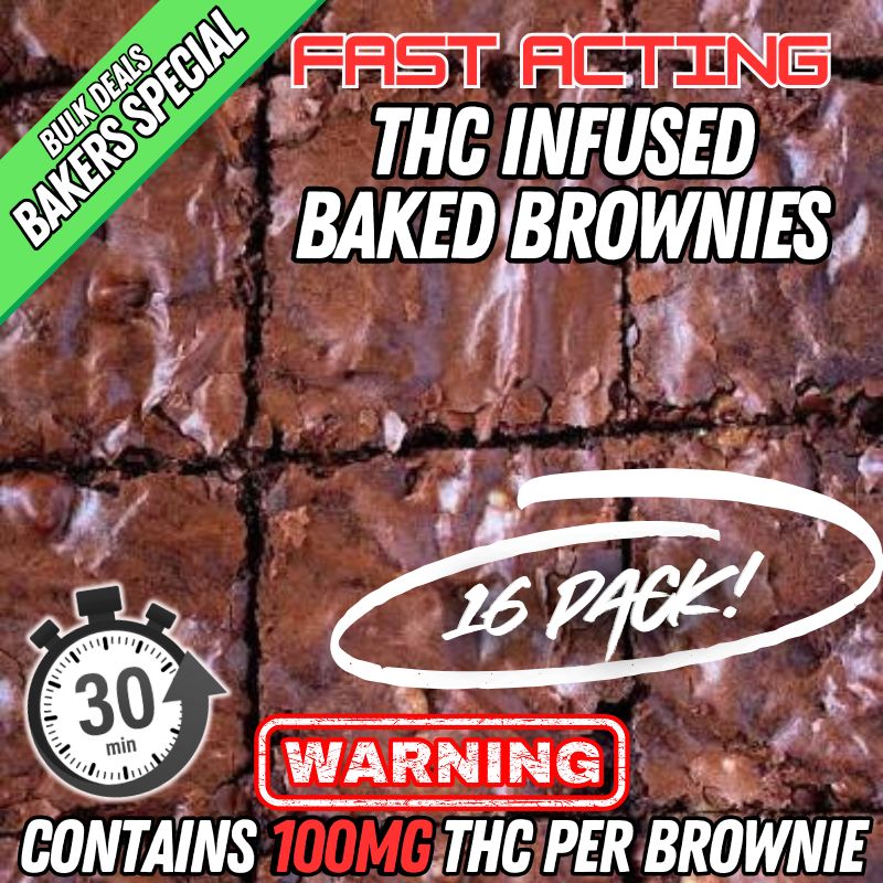 THC Infused Brownies – 100mg THC Each | BAKER'S SPECIAL