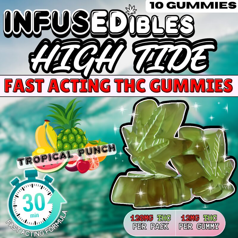 FAST-ACTING HighTide THC Gummies | 120mg THC