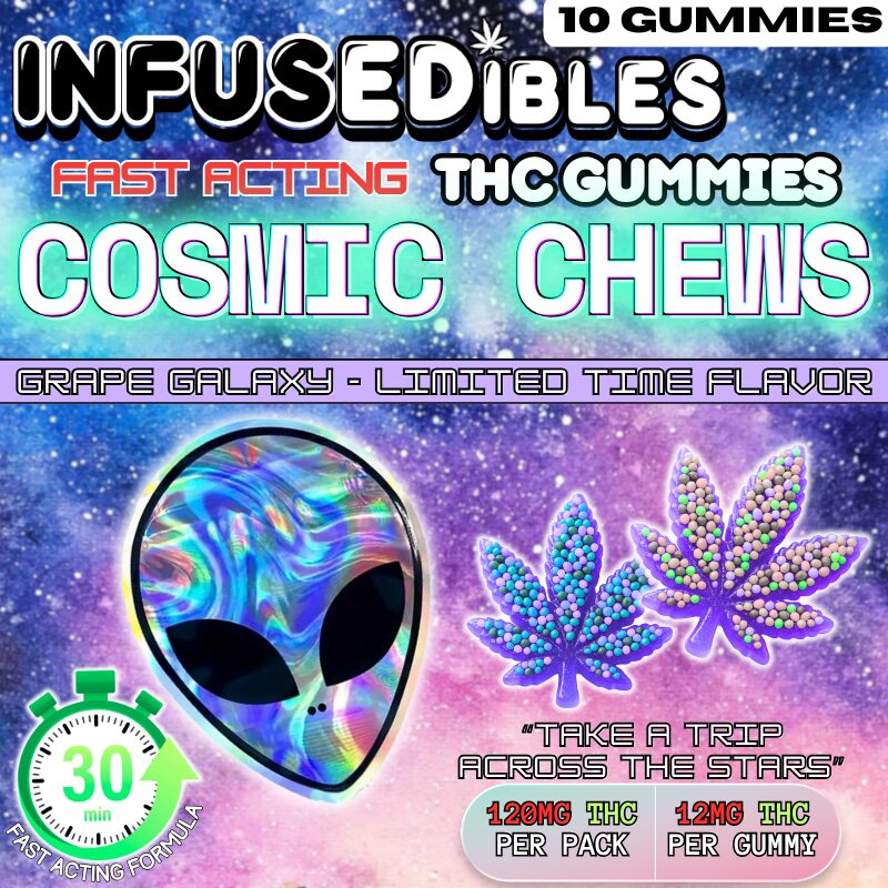 FAST ACTING – Cosmic Chews THC Gummies